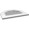 Ekena Millwork Octagonal Top Surface Mount PVC Gable Vent: Functional, w/ 3-1/2"W x 1"P Standard Frame, 22"W x 18"H GVPOT22X1801SF - alternate 5